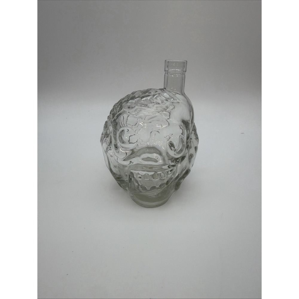Zombie Head Decanter by BarBuzzo 38oz Scull Glass Bottle Halloween Bar ware